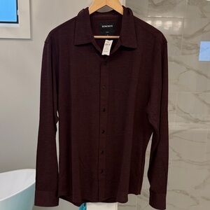 Bonobos Men's Casual Button-Down Shirt — Deep Burgundy